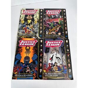 Justice League Series DC Comic Lot 4 Superheroes Action Adventure Graphic Novel